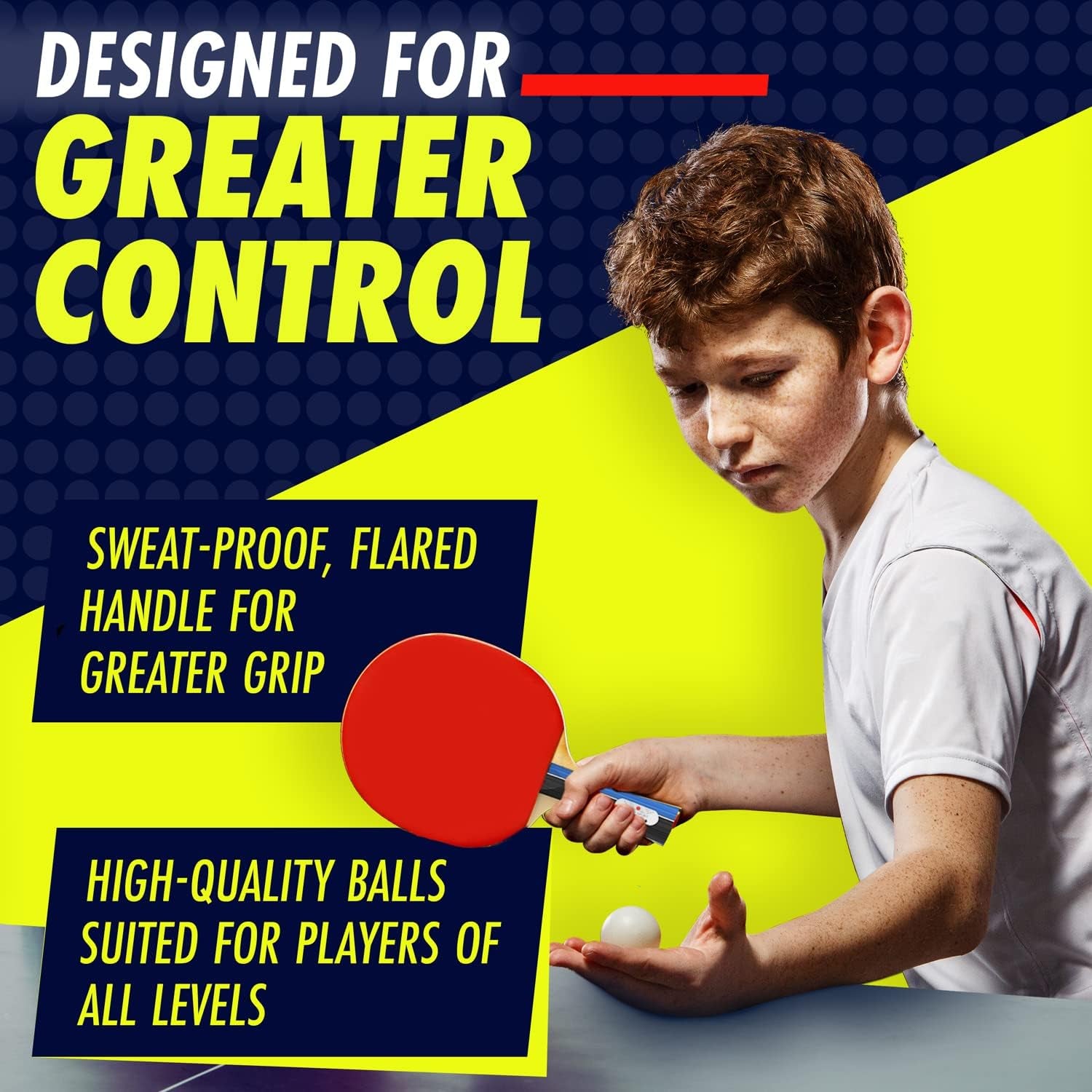 Professional Ping Pong Paddle Sets, 2 Paddle or 4 Paddle Table Tennis Set with Tournament Quality Balls and Carry Bag/Storage Case, Table Tennis Equipment & Ping Pong Accessories