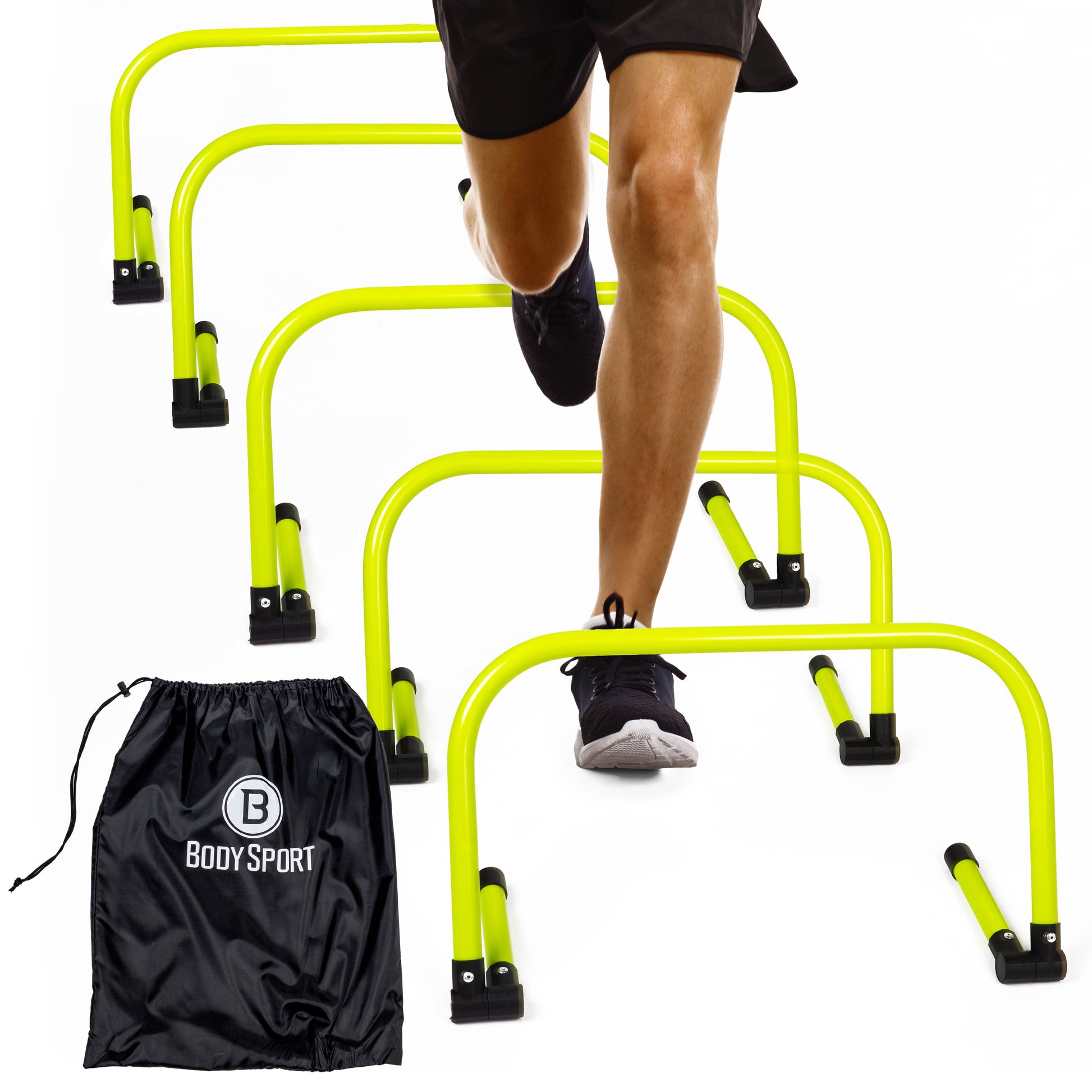 Adjustable Athletic Speed Training Hurdles, Jumping & Speed Training Fitness Equipment, Hurdles for Track & Field, Basketball, Soccer & More, Set of 5